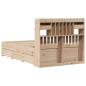 Preview: Massivholzbett mit Regal ohne Matratze 135x190 cm Kiefernholz