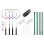 Preview: ARDEBO.de - Badminton-Set mit 4 Schlägern und Netz 620x151 cm
