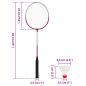 Preview: Badminton-Set mit 4 Schlägern und Netz 620x151 cm