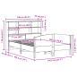 Preview: Massivholzbett mit Regal ohne Matratze Wachsbraun 140x190 cm