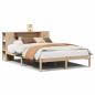 Preview: ARDEBO.de - Massivholzbett mit Regal ohne Matratze 135x190 cm Kiefernholz
