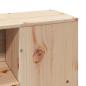 Preview: Massivholzbett mit Regal ohne Matratze 135x190 cm Kiefernholz