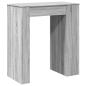 Preview: ARDEBO.de - Bartisch mit Regal Grau Sonoma 95x47x103,5 cm Holzwerkstoff