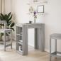 Preview: Bartisch mit Regal Grau Sonoma 95x47x103,5 cm Holzwerkstoff