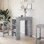 Preview: Bartisch mit Regal Betongrau 95x47x103,5 cm Holzwerkstoff