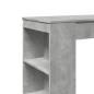 Preview: Bartisch mit Regal Betongrau 95x47x103,5 cm Holzwerkstoff