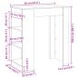 Preview: Bartisch mit Regal Betongrau 95x47x103,5 cm Holzwerkstoff