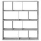 Preview: Bücherregal Grau Sonoma 132x29x141,5 cm Holzwerkstoff