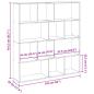 Preview: Bücherregal Grau Sonoma 132x29x141,5 cm Holzwerkstoff