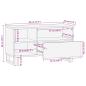 Preview: TV-Schrank 80x34x46 cm Massivholz Akazie