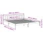 Preview: Massivholzbett Extra Lang ohne Matratze Weiß 200x220 Kieferholz