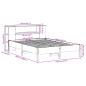 Preview: Massivholzbett mit Regal ohne Matratze Wachsbraun 150x200 cm