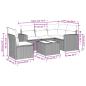 Preview: 6-tlg. Garten-Sofagarnitur mit Kissen Hellgrau Poly Rattan