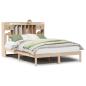 Preview: Massivholzbett mit Regal ohne Matratze 160x200 cm Kiefernholz