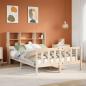 Preview: ARDEBO.de - Massivholzbett mit Regal ohne Matratze 160x200 cm Kiefernholz