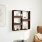 Preview: ARDEBO.de - Wandschrank Braun Eichen-Optik 80x15x80 cm Holzwerkstoff