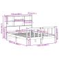 Preview: Massivholzbett mit Regal ohne Matratze Wachsbraun 120x200 cm