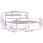 Preview: Massivholzbett mit Regal ohne Matratze Wachsbraun 200x200 cm