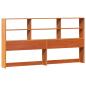 Preview: Massivholzbett mit Regal ohne Matratze Wachsbraun 200x200 cm