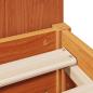 Preview: Massivholzbett mit Regal ohne Matratze Wachsbraun 200x200 cm