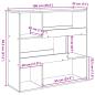Preview: ARDEBO.de - Raumteiler Altholz-Optik 100x33x94,5 cm Holzwerkstoff