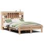 Preview: Massivholzbett mit Regal ohne Matratze 150x200 cm Kiefernholz