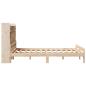 Preview: Massivholzbett mit Regal ohne Matratze 150x200 cm Kiefernholz