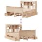 Preview: Massivholzbett mit Regal ohne Matratze 140x200 cm Kiefernholz