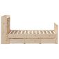 Preview: Massivholzbett mit Regal ohne Matratze 140x200 cm Kiefernholz