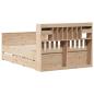 Preview: Massivholzbett mit Regal ohne Matratze 140x200 cm Kiefernholz