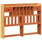 Preview: Massivholzbett mit Regal ohne Matratze Wachsbraun 140x190 cm