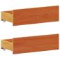 Preview: Massivholzbett mit Regal ohne Matratze Wachsbraun 140x190 cm