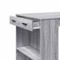 Preview: Bartisch Grau Sonoma 102x70x103,5 cm Holzwerkstoff