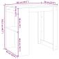 Preview: Bartisch Grau Sonoma 102x70x103,5 cm Holzwerkstoff
