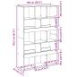 Preview: Raumteiler Grau Sonoma 100x33x156,5 cm Holzwerkstoff