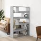 Preview: ARDEBO.de - Raumteiler Betongrau 100x33x156,5 cm Holzwerkstoff