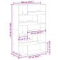 Preview: Raumteiler Betongrau 100x33x156,5 cm Holzwerkstoff