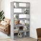 Preview: ARDEBO.de - Raumteiler Betongrau 100x33x187,5 cm Holzwerkstoff