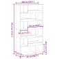 Preview: Raumteiler Betongrau 100x33x187,5 cm Holzwerkstoff