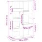 Preview: Raumteiler Schwarz 100x33x155,5 cm Holzwerkstoff