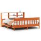Preview: Massivholzbett ohne Matratze Wachsbraun 180x200 Kiefernholz