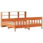 Preview: Massivholzbett ohne Matratze Wachsbraun 180x200 Kiefernholz