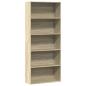 Preview: ARDEBO.de - Bücherregal Sonoma-Eiche 80x30x189 cm Holzwerkstoff