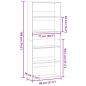 Preview: Bücherregal Sonoma-Eiche 80x30x189 cm Holzwerkstoff