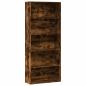 Preview: ARDEBO.de - Bücherregal Räuchereiche 80x30x189 cm Holzwerkstoff