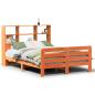 Preview: Massivholzbett ohne Matratze Wachsbraun 140x200 cm Kiefernholz