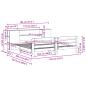Preview: Massivholzbett ohne Matratze Weiß 180x200 cm Kiefernholz