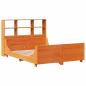 Preview: Massivholzbett ohne Matratze Wachsbraun 140x190 cm Massivholz