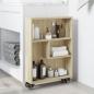 Preview: Aufbewahrungswagen Schmal Sonoma-Eiche 48x13x68cm Holzwerkstoff