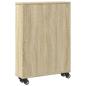 Preview: Aufbewahrungswagen Schmal Sonoma-Eiche 48x13x68cm Holzwerkstoff